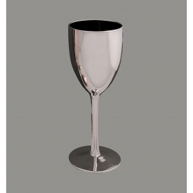 Ποτήρι κρασιού κρυστάλινο με ασημί φινίρισμα - ΚΩΔ:SP340-VI
