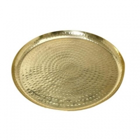 Μεταλλικός χρυσός δίσκος αλουμινίου σφυρήλατος 41cm - ΚΩΔ:LAK311-G
