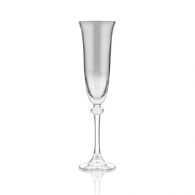 Ποτήρι σαμπάνιας με ασημί φινίρισμα 190ml - ΚΩΔ:PR502FLUTE-G