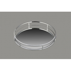 Δίσκος μεταλλικός ασημί με καθρέφτη 38X38cm - ΚΩΔ:NA533290-VI