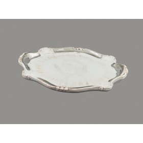 Δίσκος λευκός-ασημί φλωρεντιανός με φιόγκους 51X39cm - ΚΩΔ:RS042790-VI