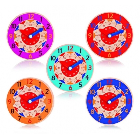 Ξύλινο διακοσμητικό ρολόι σε 6 χρώματα 14cm - ΚΩΔ:208-7519-MPU