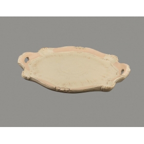 Δίσκος ροζ-ιβουάρ φλωρεντιανός 51X39cm - ΚΩΔ:RR042790-VI