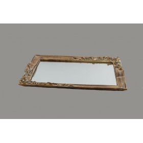 Δίσκος σε απόχρωση ξύλου με καθρέφτη 49X32cm - ΚΩΔ:CDX2362190-VI
