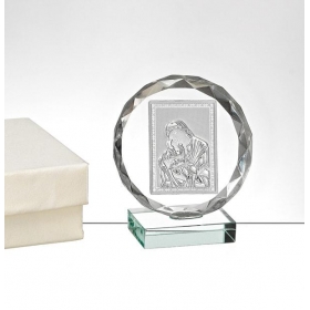 Κρυστάλλινη εικόνα Παναγία με βάση και κουτί 5.5X6.5cm - ΚΩΔ:202-84642-MPU