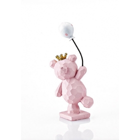 Κεραμικό ροζ αρκουδάκι με μπαλόνι 4.5X11cm - ΚΩΔ:201-30153-MPU