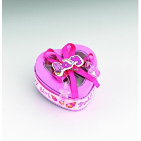 Μεταλλικό κουτί-μπιζουτιέρα ροζ σε σχήμα καρδιάς 7X6.5X3cm - ΚΩΔ:203-9236-MPU