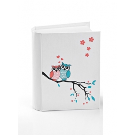 Χάρτινο βιβλίο-κουτί με κουκουβάγιες 10X7X3cm - ΚΩΔ:207-0403-MPU