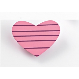Ξύλινο κλιπ ροζ καρδιά με μαγνητάκι 7X5cm - ΚΩΔ:208-7248-MPU