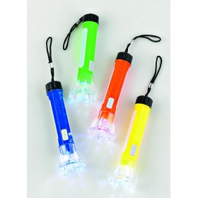 Φακός LED σε διάφορα χρώματα με λουράκι 4X13cm - ΚΩΔ:209-7545-MPU