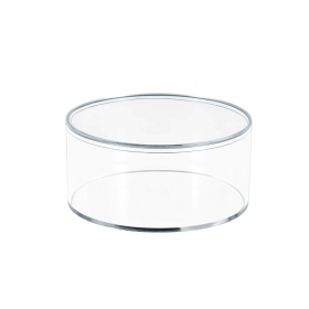 Plexiglass στρόγγυλο κουτί με καπάκι 15X6.5cm - ΚΩΔ:506241