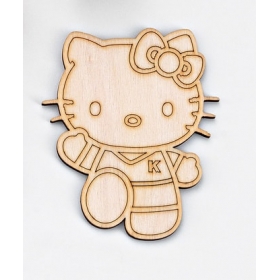 Ξύλινη Hello Kitty 7X8cm - ΚΩΔ:120-7356-MPU