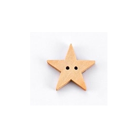 Ξύλινο αστέρι κουμπί 2.5cm - ΚΩΔ:120-8070-MPU