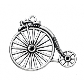 Μεταλλικό κρεμαστό ποδήλατο ασημί 5X5.4cm - ΚΩΔ:120-8890-MPU