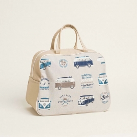 Τσάντα χειρός με σχέδιο tropical - VW 35X40X23cm - ΚΩΔ:842062-NT