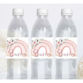 Ετικέτα για μπουκάλι νερού ουράνιο τόξο κορίτσι 21X4cm - ΚΩΔ:D1405-32-BB