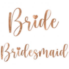 Αυτοκόλλητα ποτηριών Bride and Bridesmaid - ΚΩΔ:NK3-019R-BB
