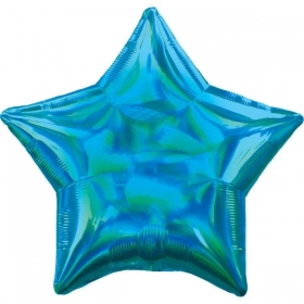 Μπαλόνι foil 45cm αστέρι μπλε holographic - ΚΩΔ:539268-BB