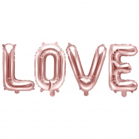 Μπαλόνι foil 140X35cm φράση LOVE rosegold - ΚΩΔ:FB17M-019R-BB