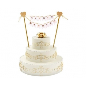 Topper τούρτας Just Married 25cm - ΚΩΔ:QT-DTJM-BB