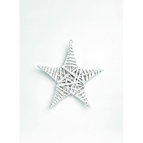 Κρεμαστό λευκό αστέρι από μπαμπού 30cm - ΚΩΔ:408-9119-MPU