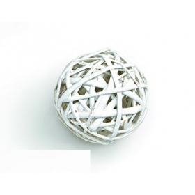 Μπάλα λευκή από μπαμπού 10X10cm - ΚΩΔ:408-9125-MPU