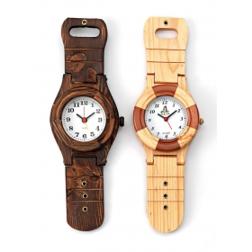 Ξύλινο διακοσμητικό ρολόι σε 2 χρώματα 12X35cm - ΚΩΔ:408-9605-MPU