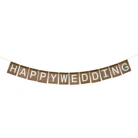 Διακοσμητικό μπάνερ Happy Wedding 13X16Χ150-200cm - ΚΩΔ:175-7067-MPU