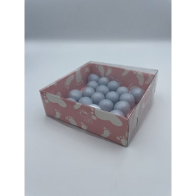 Χάρτινο κουτί ροζ baby με pvc διάφανο καπάκι 9X9X3cm - ΚΩΔ:207-2391-MPU