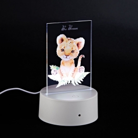 Plexiglass εκτυπωμένο με λιονταράκι σε LED βάση - ΚΩΔ:M11625-AD