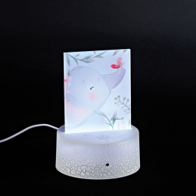 Plexiglass εκτυπωμένο με ελεφαντάκι σε LED βάση - ΚΩΔ:M11632-AD