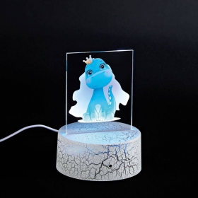 Plexiglass εκτυπωμένο με δεινοσαυράκι σε LED βάση - ΚΩΔ:M11636-AD