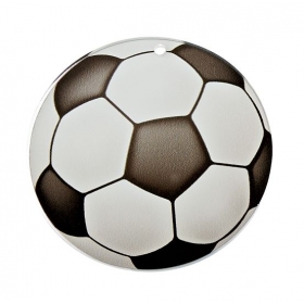 Plexiglass ασπρόμαυρη μπάλα ποδοσφαίρου 5cm - ΚΩΔ:M11517-AD