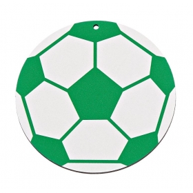 Ξύλινη κρεμαστή πράσινη μπάλα ποδοσφαίρου 5cm - ΚΩΔ:M11565-AD
