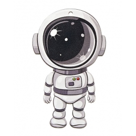 Ξύλινος κρεμαστός αστροναύτης 3X5cm - ΚΩΔ:M11595-AD