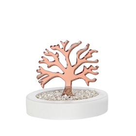 Plexiglass ροζ χρυσό δέντρο ζωής σε κεραμική βάση - ΚΩΔ:M11686-AD