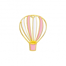 Μεταλλικό ροζ αερόστατο 4X5.5cm - ΚΩΔ:M11483R-AD