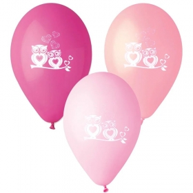 Τυπωμενα Μπαλονια Ροζ Latex Κουκουβάγια 12΄΄ (30Cm) – ΚΩΔ.:13512477A-Bb