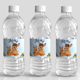 Ετικέτα για μπουκάλι νερού ελαφάκι Bambi 21X4cm - ΚΩΔ:553134-17-BB