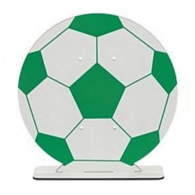 Ξύλινη επιτραπέζια βάση πράσινη μπάλα ποδοσφαίρου 22cm - ΚΩΔ:M11408-AD