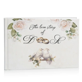 Βιβλίο ευχών γάμου - love story 27X21cm - ΚΩΔ:D15010-158-BB