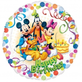 Μπαλονι Foil 45Cm Mickey Και Φιλοι «Happy Birthday» – ΚΩΔ.:529007-Bb
