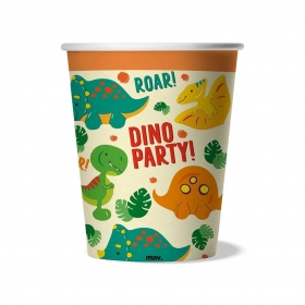 Χάρτινο ποτήρι Dino Party 250ml - ΚΩΔ:CU25DP06-BB