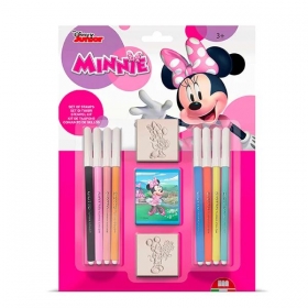 Σετ σφραγίδες και μαρκαδόροι Minnie Mouse 28X21X2.5cm - ΚΩΔ:26866-BB