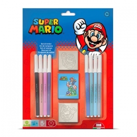 Σετ σφραγίδες και μαρκαδόροι Super Mario 28X21X2.5cm - ΚΩΔ:14526104-BB