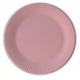 Χάρτινο πιάτο φαγητού ροζ 23cm - ΚΩΔ:93526-BB