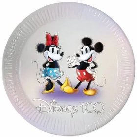 Χάρτινο πιάτο Mickey & Minnie - Disney 100 23cm - ΚΩΔ:95671-BB