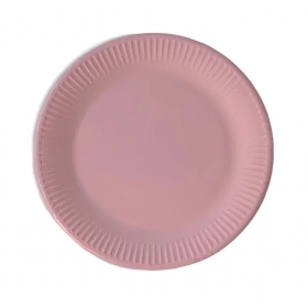 Χάρτινο πιάτο γλυκού ροζ 20cm - ΚΩΔ:93530-BB