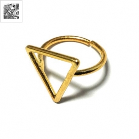 Μεταλλικό Ορειχάλκινο Μπρούτζινο Χυτό Δαχτυλίδι Τρίγωνο 15mm - 999° Επάργυρο Αντικέ - ΚΩΔ:78210237.027-NG