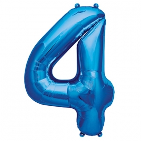 Μπαλονι Foil Μπλε  40Cm Αριθμος Τεσσερα – ΚΩΔ.:526N94-Bb
